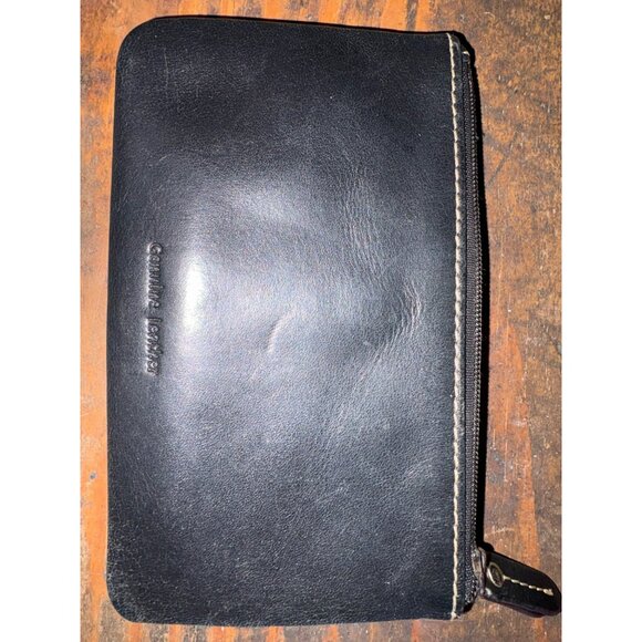 Fossil Black Genuine Leather Wallet With ID Slot & Zippered Coin Pocket - Picture 2 of 6